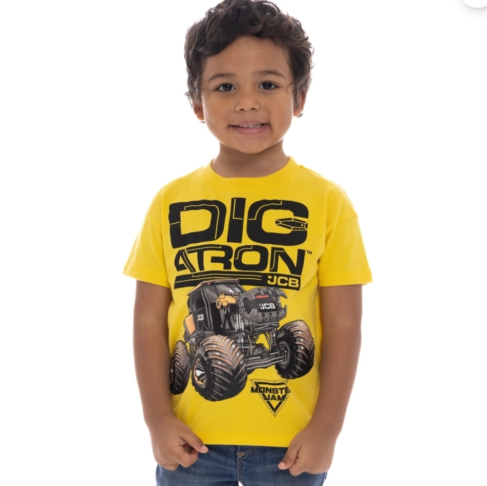 New Monster Jam Dig Atron Toddler Boy Graphic T-Shirt
